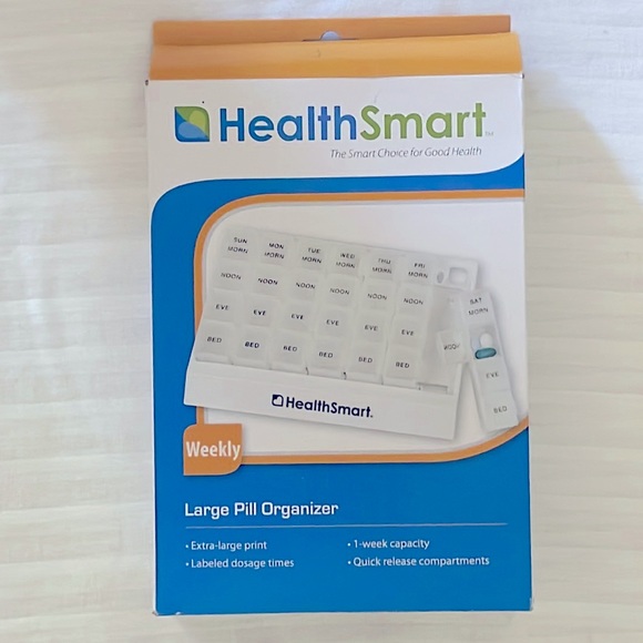 Other | Nib Healthsmart Large Weekly Pill Organizer W Removable Daily ...